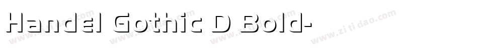Handel Gothic D Bold字体转换
